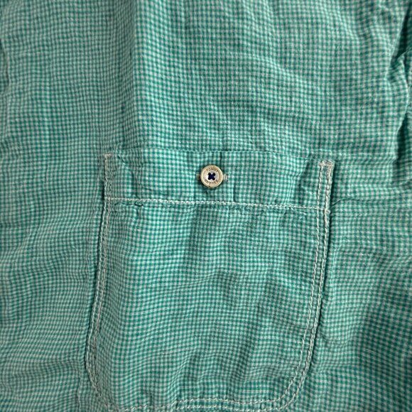 Tommy Bahama Linen Tencel Lyocell Light Green Pocket Button Up XL Short Sleeve - Picture 11 of 12
